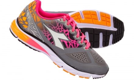 Diadora – Mythis Blushield Bright – Løbesko – Dame – Grå/Orange/Pink