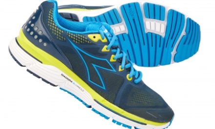 Diadora Mythos Blushield Elite – Løbesko Herre – Blå/Gul