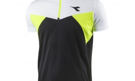 Diadora Siena Jersey – Cykeltrøje med korte ærmer – Hvid/sort/neon gul