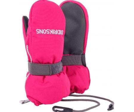 Didriksons Biggles Kids Zip Mittens – Luffe Børn – Pink