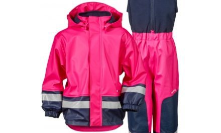 Didriksons Boardman Kids Set – Fleeceforet regntøj – Pink