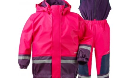 Didriksons Boardman Kids Set – Fleeceforet regntøj – Pink