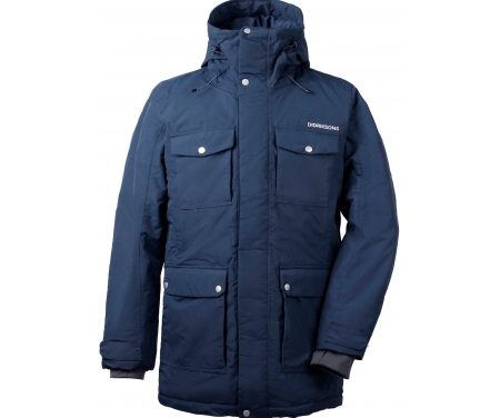 Didriksons Drew Mens Parka – Vandtæt herrejakke m. for – Navy