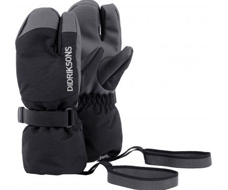 Didriksons Fossa Kids Three-Finger Gloves – Handske Børn – Sort