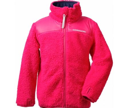 Didriksons Geite Kids Pile Jacket – Fleecejakke Børn – Pink