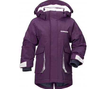 Didriksons Indre Kids Parka – Vandtæt børnejakke m. for – Lilla