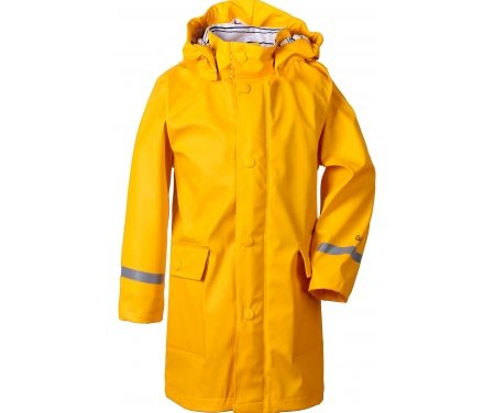 Didriksons Makrill Kids Coat – Regnjakke Børn – Gul