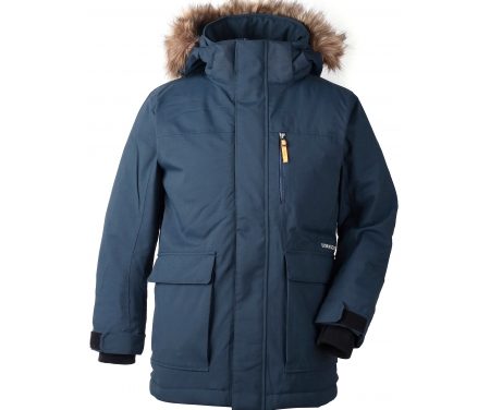Didriksons Sande Boys Parka – Vandtæt børnejakke m. for – Navy
