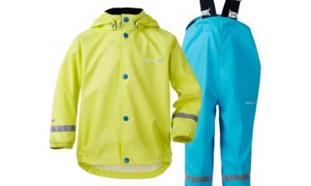 Didriksons Slaskeman Kids Set – Regntøj Børn – Gul/Blå