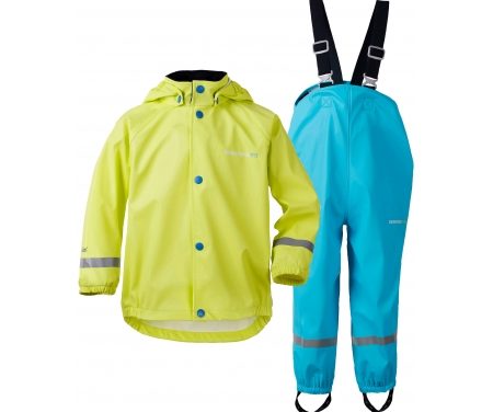 Didriksons Slaskeman Kids Set – Regntøj Børn – Gul/Blå