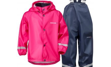 Didriksons Slaskeman Kids Set – Regntøj – Pink
