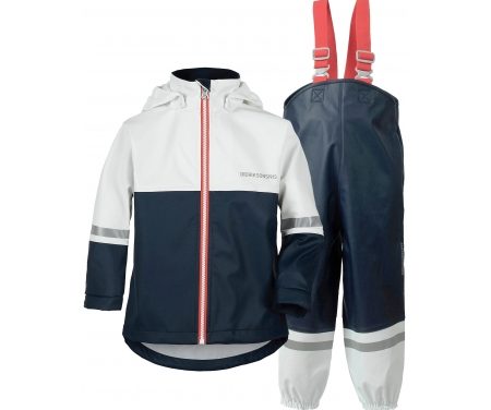 Didriksons Waterman Kids Set – Regntøj Børn – Navy/Hvid