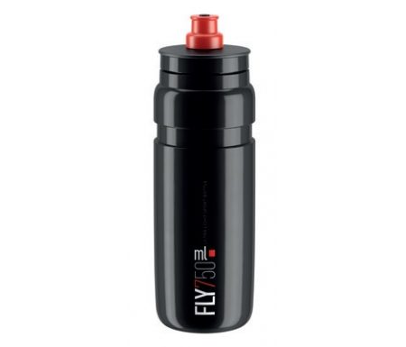 Elite Fly – Drikkeflaske 750ml  – 100% Biologisk nedbrydelig – Sort med rød logo