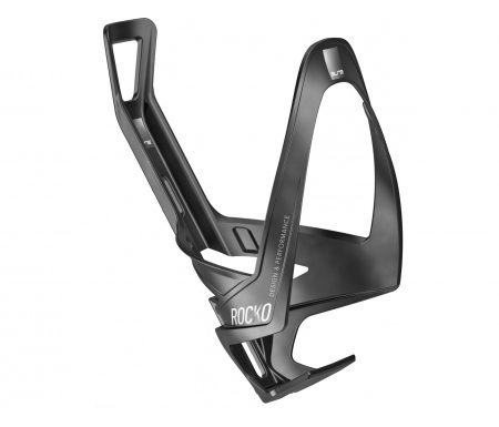 Elite Rocko Carbon – Flaskeholder – Med mat hvid grafik