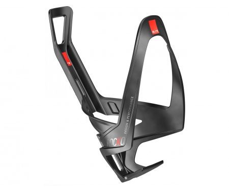 Elite Rocko Carbon – Flaskeholder – Med mat rød grafik