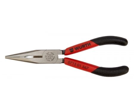 Fladrundtang/Spidstang Würth med skridsikker greb og god arbejdskomfort