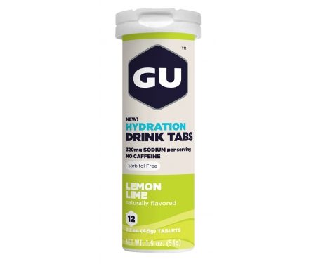 GU Hydration Tabs – Lemon Lime – 1  x 12 stk.