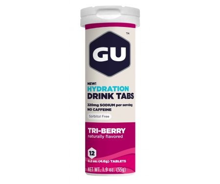 GU Hydration Tabs – Tri-Berry – 1  x 12 stk.