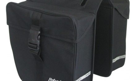 Haberland – Dobbelttaske E-Bike M – Sort 20 liter – Cykeltasker til el-cykler – Sort