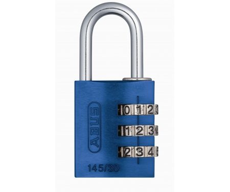 Hængelås Abus 145/30 blå med trecifret kode
