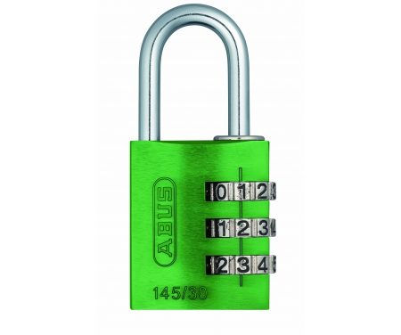 Hængelås Abus 145/30 grøn med trecifret kode