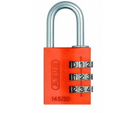 Hængelås Abus 145/30 orange med trecifret kode