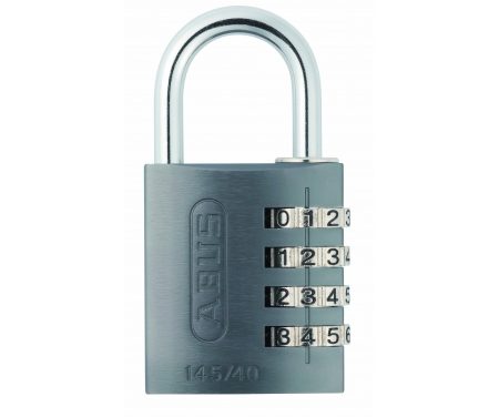 Hængelås Abus 145/40 titaniumsfarvet med firecifret kode