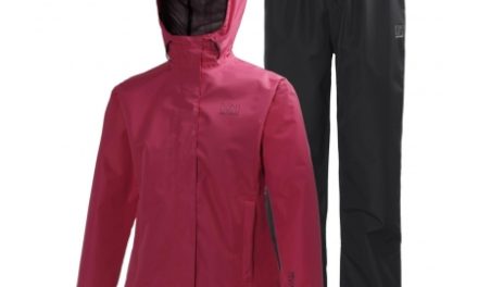 Helly Hansen Seven J – Regnsæt  til dame – Bordeaux/sort – Str. XS