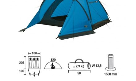 High Peak Ontario – 3-personers Festivaltelt – Blå/Grå