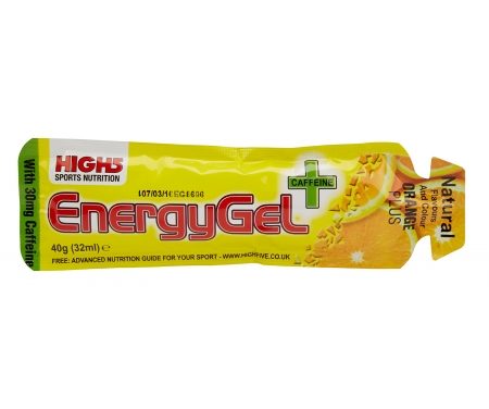 High5 EnergyGel+ – Appelsin 40 gram – 30mg Koffein