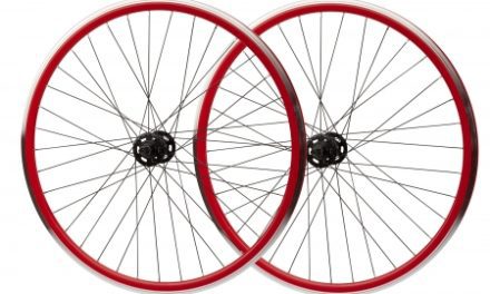 Hjulsæt 700c Single Speed Rød/Sort