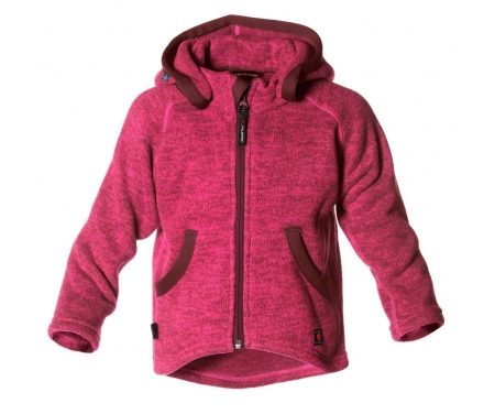 Isbjörn of Sweden Rib Sweater Hood – Fleecetrøje – Pink – Str. 122-128