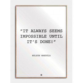 It always seems impossible plakat fra Citatplakat