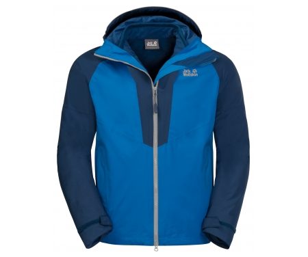 Jack Wolfskin Apex Peak JKT – Vandtæt 3i1 herrejakke – Blå