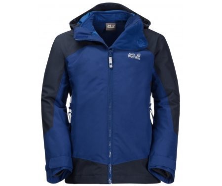 Jack Wolfskin B Akka 3in1 JKT – Vandtæt 3i1 børnejakke – Blå