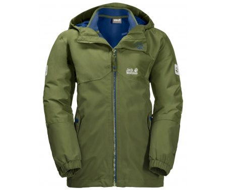 Jack Wolfskin B Iceland 3in1 JKT – Vandtæt 3i1 børnejakke – Grøn