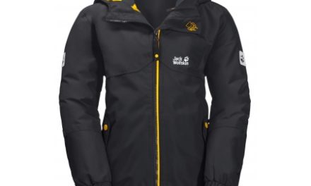 Jack Wolfskin B Iceland 3in1 JKT – Vandtæt 3i1 børnejakke – Mat Sort