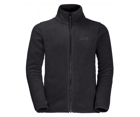 Jack Wolfskin Baksmalla Jacket Kids – Fleecejakke Børn – Sort