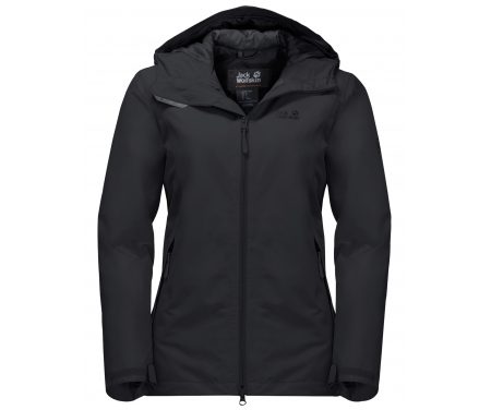 Jack Wolfskin Chilly Morning JKT W. – Vandtæt damejakke m. for – Sort
