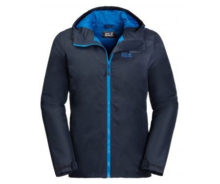 Jack Wolfskin Chilly Morning Men – Vandtæt herrejakke m. for – Blå