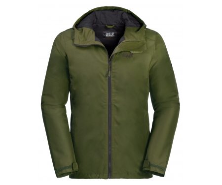Jack Wolfskin Chilly Morning Men – Vandtæt herrejakke m. for – Grøn