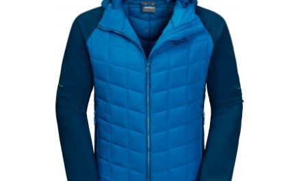Jack Wolfskin Grassland Hybrid Hood – Fiberjakke herre – Blå