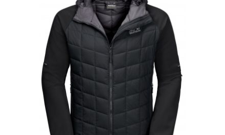 Jack Wolfskin Grassland Hybrid Hood – Fiberjakke herre – Sort