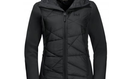 Jack Wolfskin Grassland Hybrid Hood W. – Fiberjakke dame – Sort