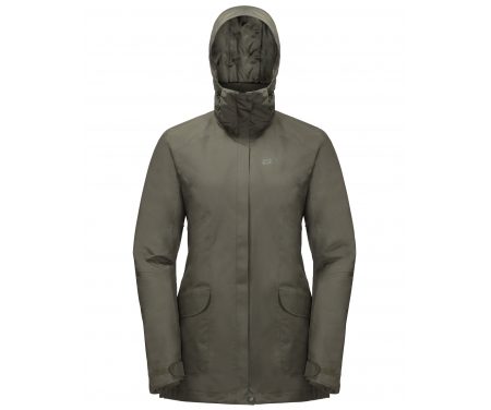 Jack Wolfskin Kiruna Trail JKT Women – Vandtæt damejakke m. for – Grå