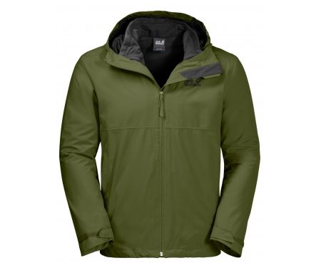 Jack Wolfskin Norrland 3in1 – Vandtæt 3i1 herrejakke – Grøn