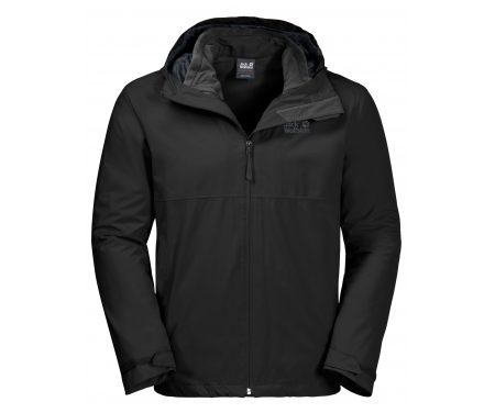 Jack Wolfskin Norrland 3in1 – Vandtæt 3i1 herrejakke – Sort
