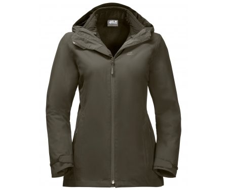 Jack Wolfskin Norrland 3in1 Women – Vandtæt 3i1 damejakke – Grå