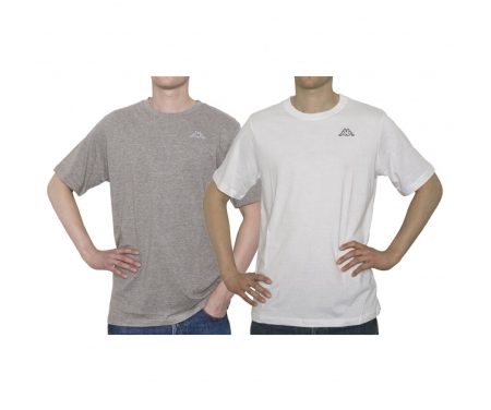 Kappa Cafers 2-pak T-shirt – Grå og hvid
