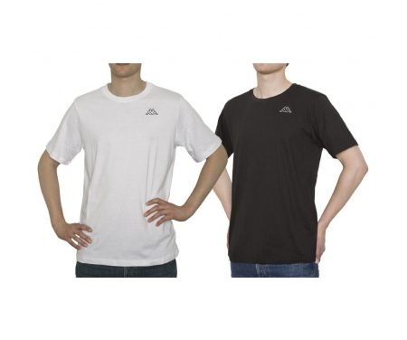 Kappa Cafers 2-pak T-shirt – Sort og hvid